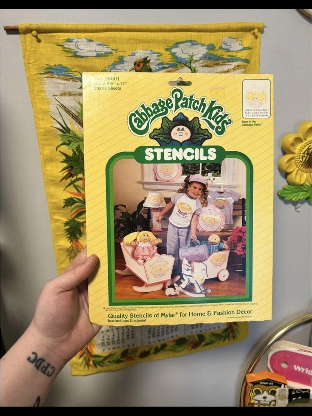 1984 Cabbage Patch Kids Stencils - Yellow Graphic Pack